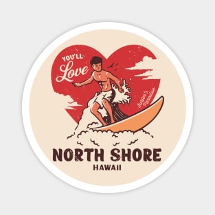 Vintage Surfing You'll Love North Shore Oahu, Hawaii // Retro Surfer's Paradise Magnet